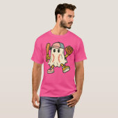 Ice Cream Drip Ghost Baseball Spots Honkbal Drip T-shirt (Voorkant volledig)