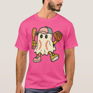 Ice Cream Drip Ghost Baseball Spots Honkbal Drip T-shirt