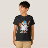 Ice Cream Drip Ghost Baseball Spots Honkbal Drip T-shirt (Voorkant volledig)