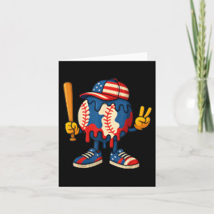 Ice Cream Drip Honkbal Boys Terug naar School Jeug Kaart