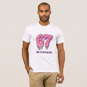 Ice Cream Drip Meme Gen Alpha 67 T-shirt (Voorkant volledig)