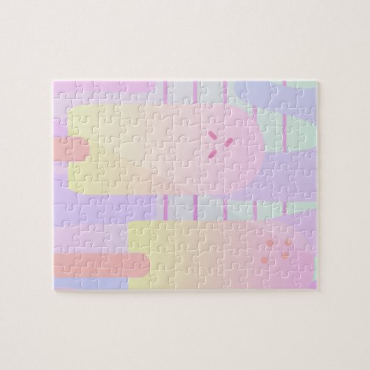 Ice Cream Drip Pastel Legpuzzel (Horizontaal)