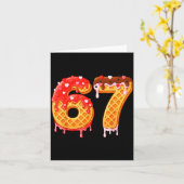 Ice Cream Drip Six Seven 67 Valentines Day For Men Kaart (Gele Bloem)