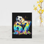 Ice Cream Drip Soccer 67 Six Seven Funny Gen Alpha Kaart (Gele Bloem)