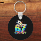 Ice Cream Drip Soccer 67 Six Seven Funny Gen Alpha Sleutelhanger (Voorkant)