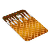 Ice Cream Drip Waffle Cone Chocolate and Vanilla Magneet (Rechterzijde)