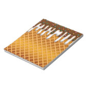 Ice Cream Drip Waffle Cone Chocolate and Vanilla Notitieblok (Linkerzijde)