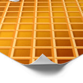 Ice Cream Drip Waffle Cone Chocolate and Vanilla Poster (Hoek)