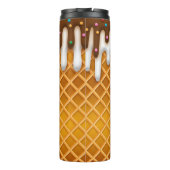 Ice Cream Drip Waffle Cone Chocolate and Vanilla Thermosbeker (Achterkant)