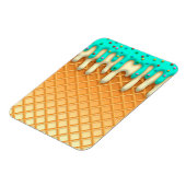 Ice Cream Drip Waffle Cone Mint with Sprinkles Magneet (Linkerzijde)