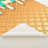 Ice Cream Drip Waffle Cone Mint with Sprinkles Sherpa Deken (3/4)