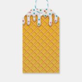 Ice Cream Drip Waffle Cone with Sprinkles Cadeaulabel (Achterkant)