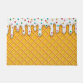 Ice Cream Drip Waffle Cone with Sprinkles Deurmat (Voorkant)