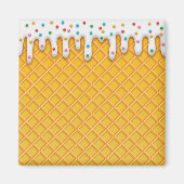 Ice Cream Drip Waffle Cone with Sprinkles Magneet (Voorkant)