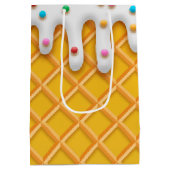 Ice Cream Drip Waffle Cone with Sprinkles Medium Cadeauzakje (Achterkant)