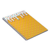 Ice Cream Drip Waffle Cone with Sprinkles Notitieboek (Rechterzijde)