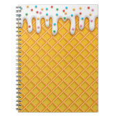 Ice Cream Drip Waffle Cone with Sprinkles Notitieboek (Voorkant)