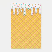 Ice Cream Drip Waffle Cone with Sprinkles Post-it® Notes (Voorkant)
