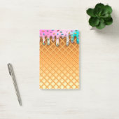 Ice Cream Drip Waffle Roze met sprinken Post-it® Notes (Kantoor)