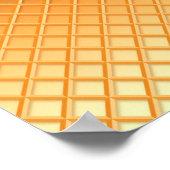 Ice Cream Drip Waffle Roze met sprinken Poster (Hoek)