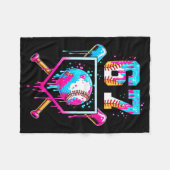 Ice Cream Dripng Boys Baseball Drip Fun 6 7 Six Se Fleece Deken (Voorkant (Horizontaal))