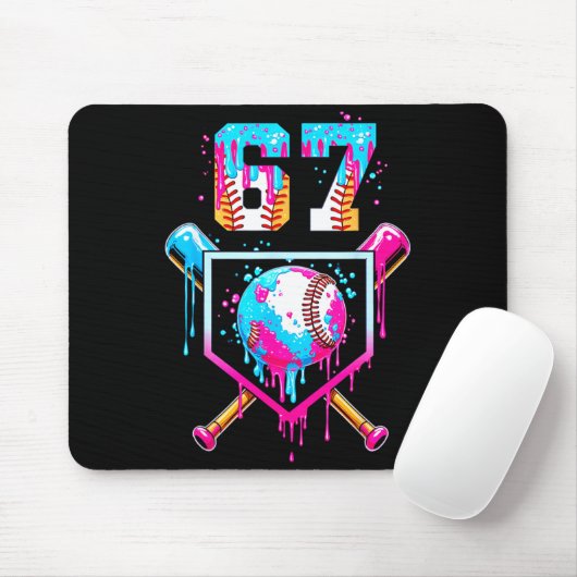 Ice Cream Dripng Boys Baseball Drip Fun 6 7 Six Se Muismat (Met muis)