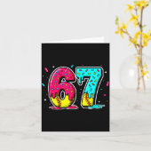 Ice Cream Dripng Softball Drip Funny 6 7 Six Seven Kaart (Gele Bloem)