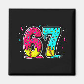 Ice Cream Dripng Softball Drip Funny 6 7 Six Seven Magneet (Voorkant)