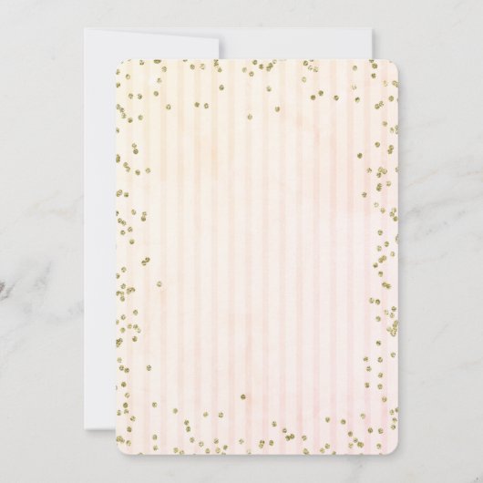 Ice Cream Dripping Diamonds Stripe Verjaardag Kaart (Achterkant)