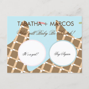 Ice Cream Driving Gender onthullen Zware krakkemer Aankondigingskaart