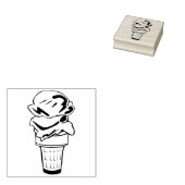 Ice Cream dubbele scoop! Rubberstempel (Gestempeld)
