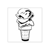 Ice Cream dubbele scoop! Rubberstempel (Afrduk)