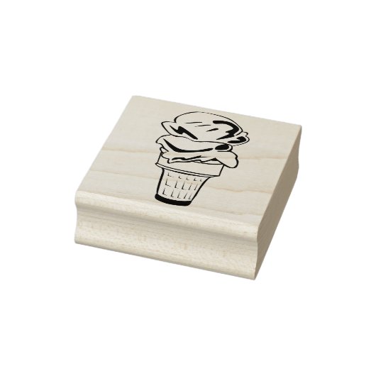 Ice Cream dubbele scoop! Rubberstempel (Stempel)