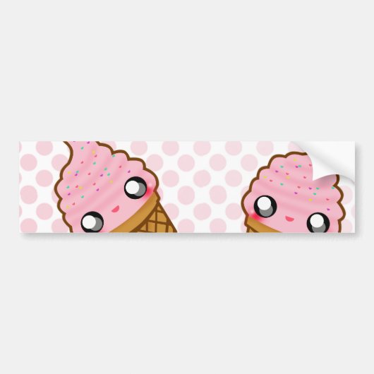 Ice Cream Duo Bumpersticker (Voorkant)
