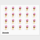 Ice Cream Eerste Verjaardagsfeestje Stickers (Vel)