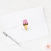 Ice Cream Eerste Verjaardagsfeestje Stickers (Envelop)