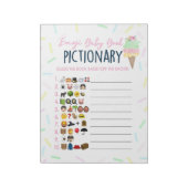 Ice Cream Emoji Baby Boek Baby shower Game Pack Notitieblok (Linkerzijde)