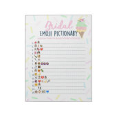 Ice Cream Emoji Pictionary Vrijgezellenfeest Game  Notitieblok (Linkerzijde)