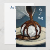 Ice Cream en chocolade: partijuitnodiging: Kunst Kaart (Voorkant / Achterkant)