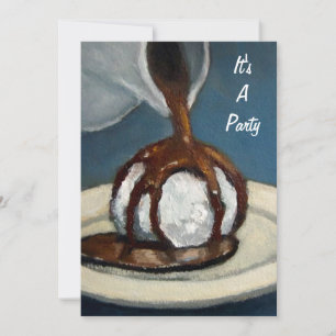 Ice Cream en chocolade: partijuitnodiging: Kunst Kaart