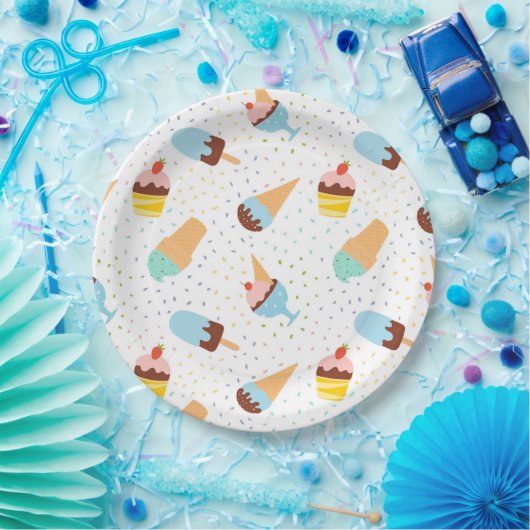 Ice Cream en Confetti  Papieren Bordje (Feest)
