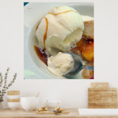 Ice Cream en Peach Cobbler Poster (Keuken)