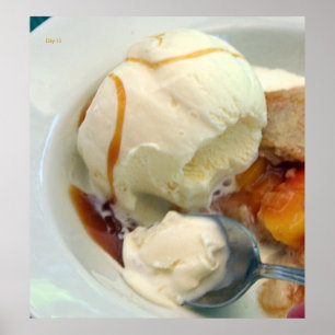 Ice Cream en Peach Cobbler Poster