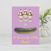 Ice Cream en Pickle Baby shower nodigen uit Kaart (Staand voorkant)