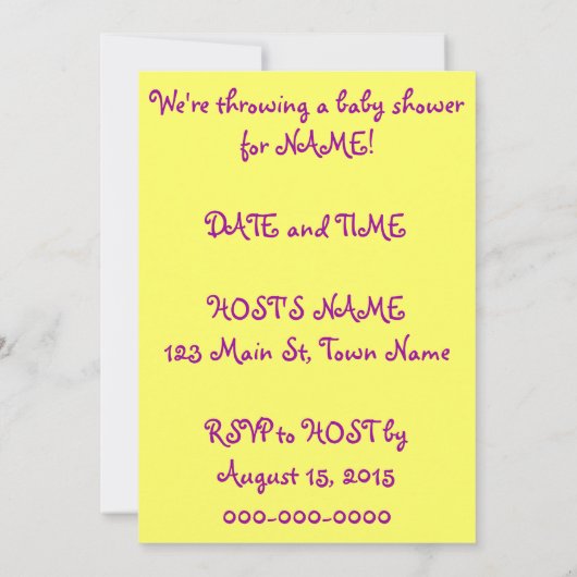 Ice Cream en Pickle Baby shower nodigen uit Kaart (Achterkant)