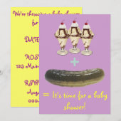 Ice Cream en Pickle Baby shower nodigen uit Kaart (Voorkant / Achterkant)