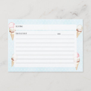 Ice Cream en Polka Dots Blue Recept Kaart