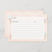 Ice Cream en Polka Dots Recept Kaart (Voorkant / Achterkant)