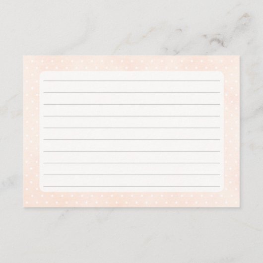 Ice Cream en Polka Dots Recept Kaart (Achterkant)