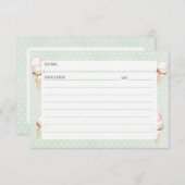 Ice Cream en Polka Dots Recept Kaart (Voorkant / Achterkant)